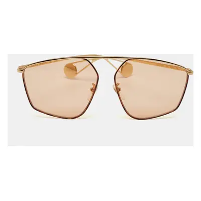 Gucci Gold Tone GG0437S Square Sunglasses