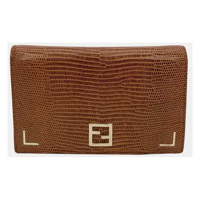 Fendi Tan Lizard Wallet