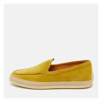 Tods Mustard Suede Driving Loafers Size