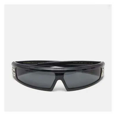 Dolce & Gabbana Black Acetate DG6181 Shield Sunglasses