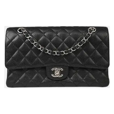 Chanel Black Calfskin Medium Classic Double Flap Shoulder Bag