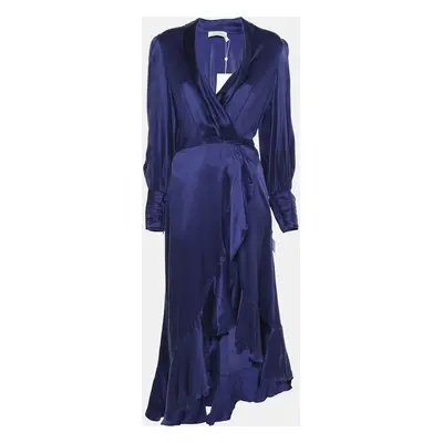 Zimmermann Blue Indigo Silk Belted Maxi Dress