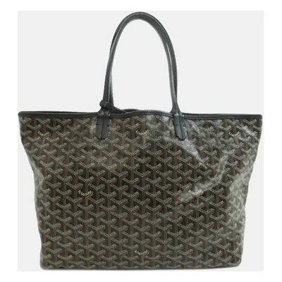 Goyard Black Coated Canvas Leather Saint Louis PM Tote Bag