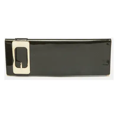 Gucci Dark Green Patent Leather Romy Clutch