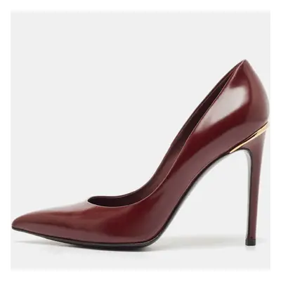 Louis Vuitton Burgundy Leather Eyeline Pointed Toe Pumps Size