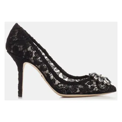 Dolce & Gabbana Black Bellucci Lace Pumps Women’s IT