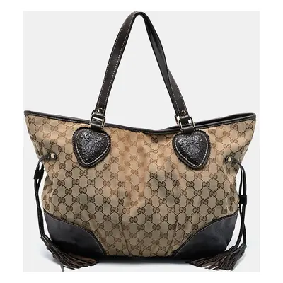 Gucci Dark Brown/Beige GG Canvas Tribeca Tote