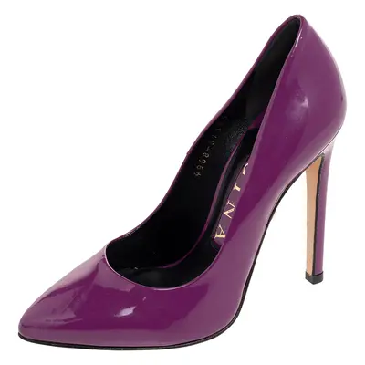 Gina Purple Patent Leather Pumps Size