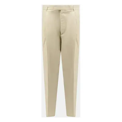 Dior Beige Cotton And Silk Casual Fit Trouser