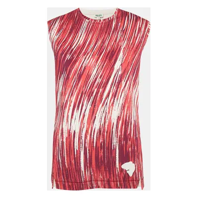 Kenzo Pink/Multicolor Printed Jersey Sleeveless Tunic