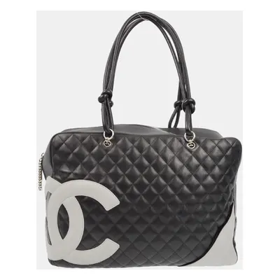 Chanel Black Calfskin Cambon Ligne Handbag