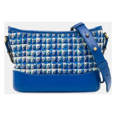 Chanel Blue Small Tweed Gabrielle Crossbody Bag