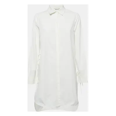 Max Mara White Cotton Lace-Up Shirt Dress