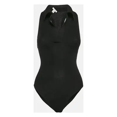 Alaia Black Pique Sleeveless Bodysuit