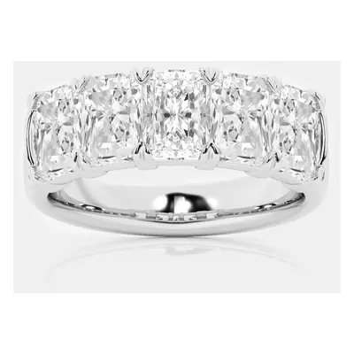 14K White Gold Radiant Lab Grown Diamond Five-Stone Anniversary Band US (4 1/2 ctw)