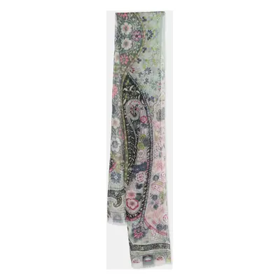 Etro Multicolor Printed Silk Scarf