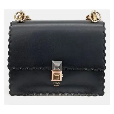 Fendi Black Leather Can Eye Small Bag