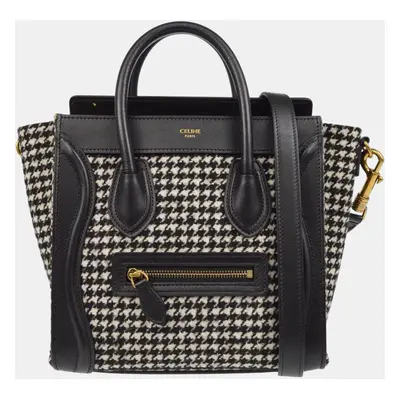 Celine Black Luggage Nano Shopper Handbag