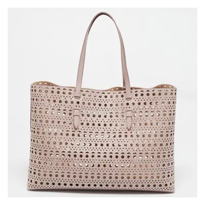 Alaia Pink Neo Vienne Leather Mina Tote