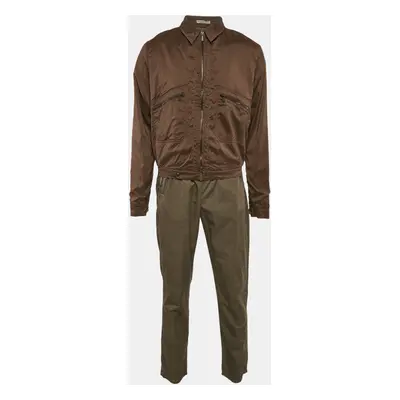 Bottega Veneta Brown Silk/Cotton Jacket and Pants Set