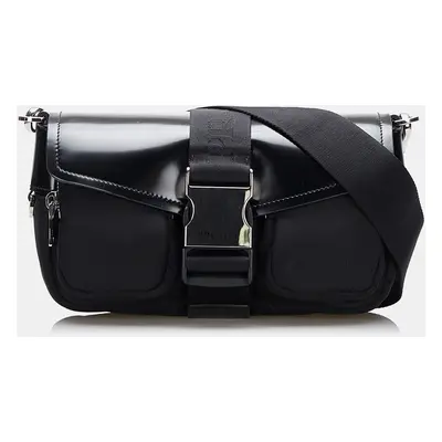 Prada Black Re-Nylon & Spazzolato Pocket Crossbody