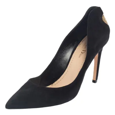 Dior Black Suede Heart Studded Amour Pumps Size