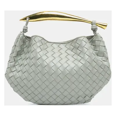 Bottega Veneta Grey Lambskin Intrecciato Sardine