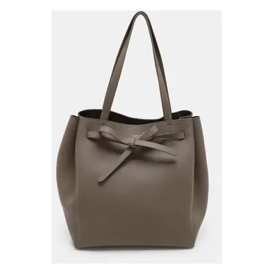 Celine Grey Leather Cabas Phantom Tote