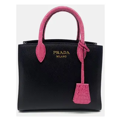 Prada Black Leather Saffiano Tote bag