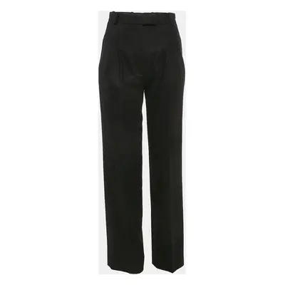 Chanel Black Wool Straight Leg Trousers