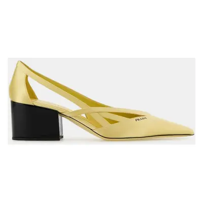 Prada Pastel Yellow Satin Pumps Women’s IT