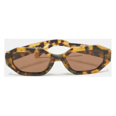 Linda Farrow x The Attico tortoise Brown Irene Rectangle Sunglasses