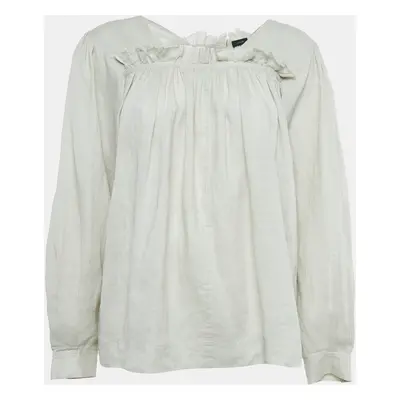 Joseph Grey Ramie Pleated Blouse