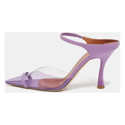 Malone Souliers Purple Leather and PVC Iona Mules Size