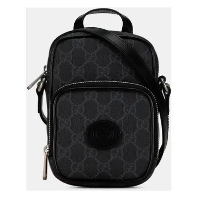 Gucci Grey Mini GG Supreme Interlocking G Crossbody Bag