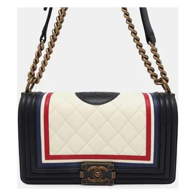 Chanel Multicolour Lambskin Boy Chain Shoulder Bag