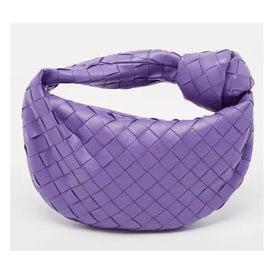 Bottega Veneta Purple Intrecciato Leather Mini BV Jodie Bag