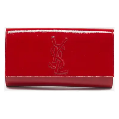 Yves Saint Laurent Red Patent Leather Belle De Jour Clutch