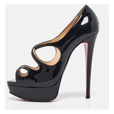 Christian Louboutin Black Patent Leather Mademoi Pumps Size