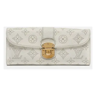 Louis Vuitton White Monogram Mahina Leather Amelia Wallet