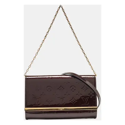 Louis Vuitton Amarante Monogram Vernis Ana Clutch Bag