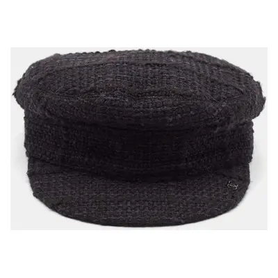 Chanel Black Fantasy Tweed Cap