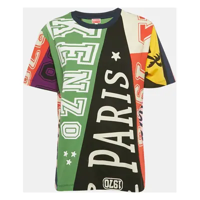 Kenzo Multicolor Flag Print Jersey Crewneck T-Shirt