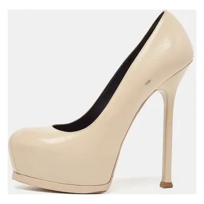 Saint Laurent Beige Leather Tribtoo Pumps Size