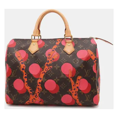 Louis Vuitton Brown/Red Monogram Monogram Ramage Speedy Bag