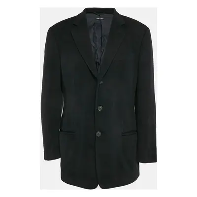 Giorgio Armani Black Cashmere Single Breasted Blazer