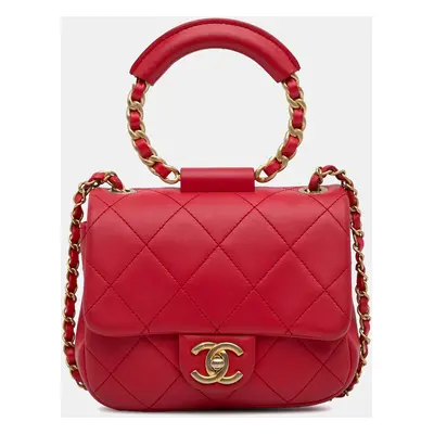 Chanel Red Mini In the Loop Flap Bag