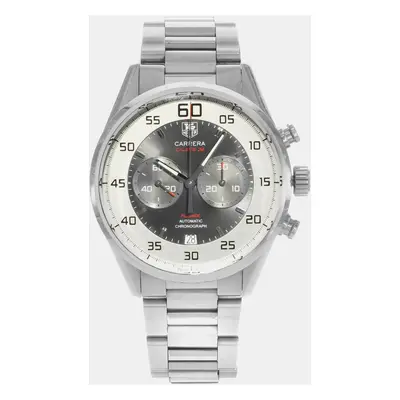 Tag Heuer Silver Stainless Steel Carrera CAR2B11.BA0799 Automatic Men's Wristwatch mm