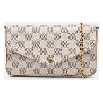 Louis Vuitton Grey White Damier Azur Pochette Felicie