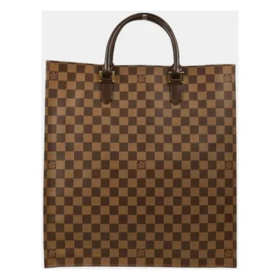 Louis Vuitton Brown Damier Ebene Canvas Sac Plat Tote Bag